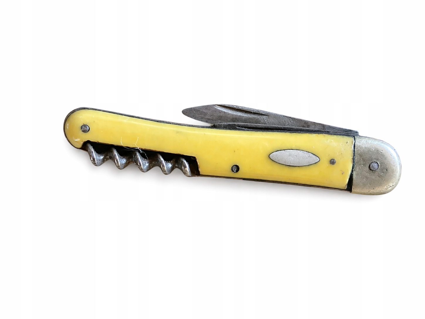 STARY SKŁADANY BAKELITOWY KORKOCIĄG NÓŻ SCYZORYK