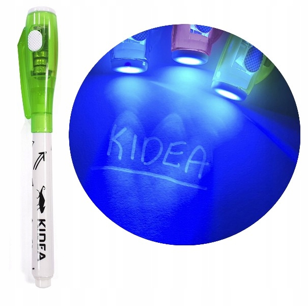 DŁUGOPIS SZPIEGOWSKI NIEWIDZIALNY Z LATARKĄ UV