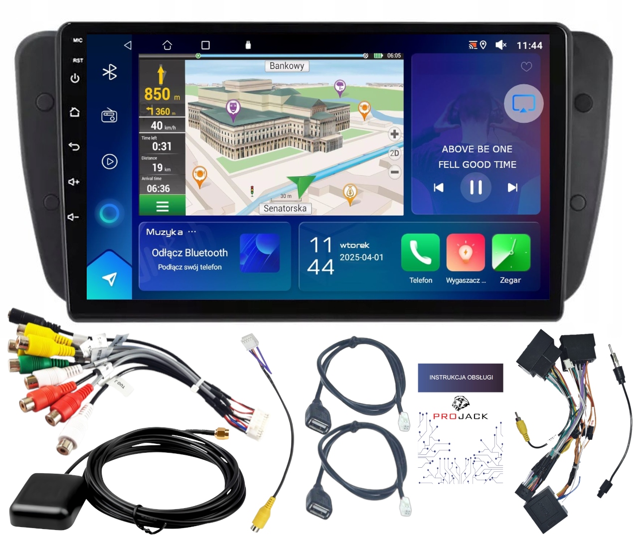 Rádio Navigácia Gps Seat Ibiza 6J 2008-2017 Wifi Carplay Bt Usb 2GB 64GB