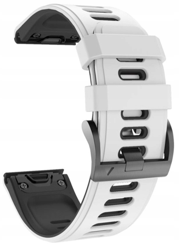 Biało-czarny Pasek Garmin Fenix 5 (Tech-Band)