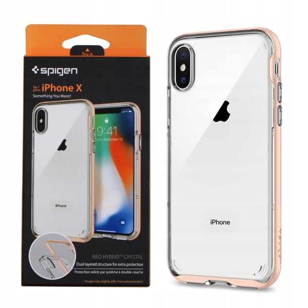

Etui Silikonowe Z Ramką Pokrowiec Spigen iPhone X