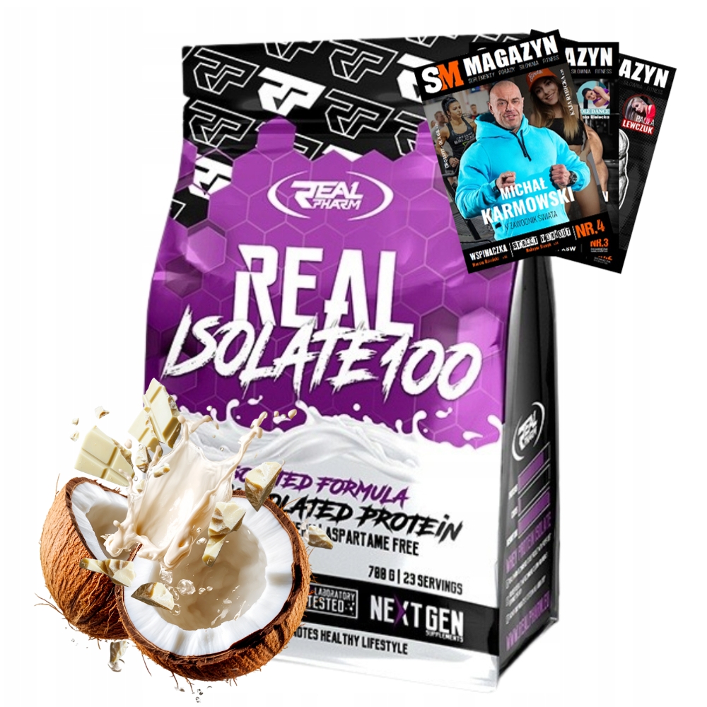 Real Pharm Real Isolate 1800 g Wpi Proteinový Izolát Syrovátkové Bcaa Aminokyseliny