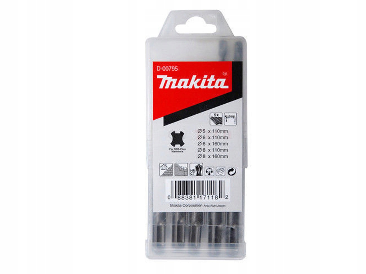 

Makita zestaw wierteł SDS-Plus 5szt. D-00795