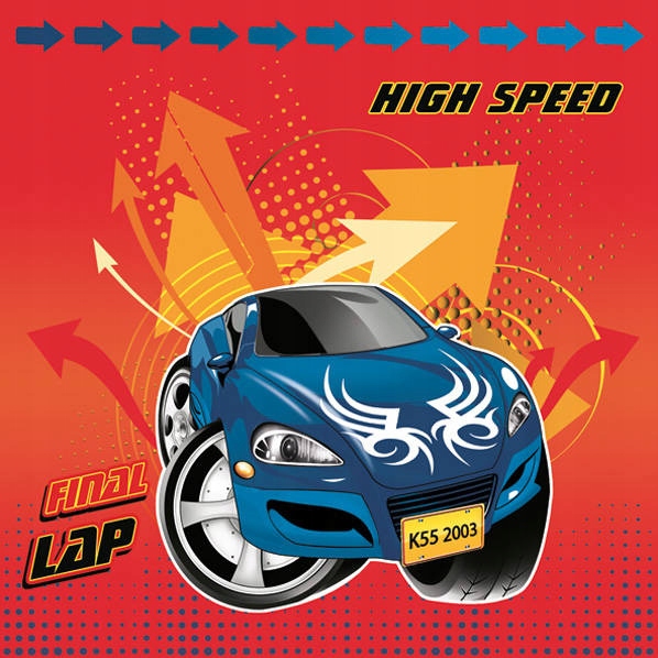 

Serwetki Samochód Wyścig Tor High Speed 33 X 33 CM