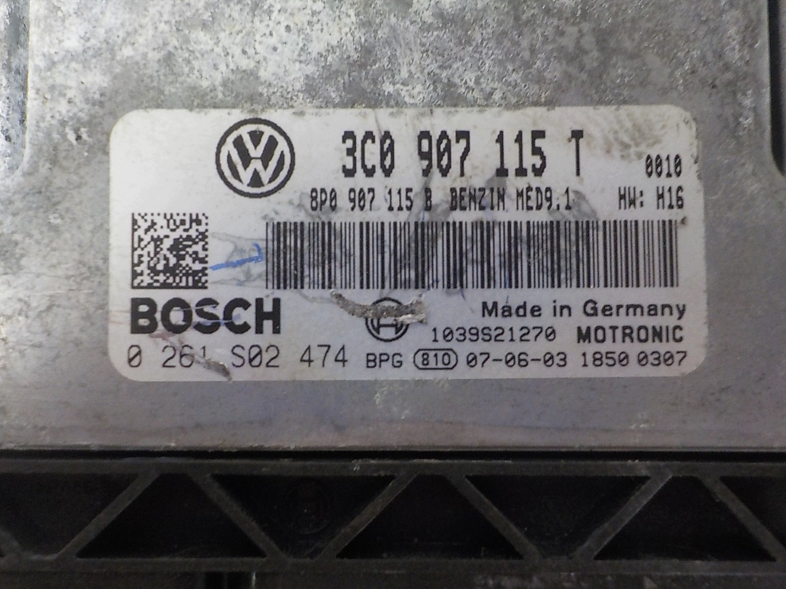 VW PASSAT B6 Computer Bedienteil 3C0907115T 0261S02474