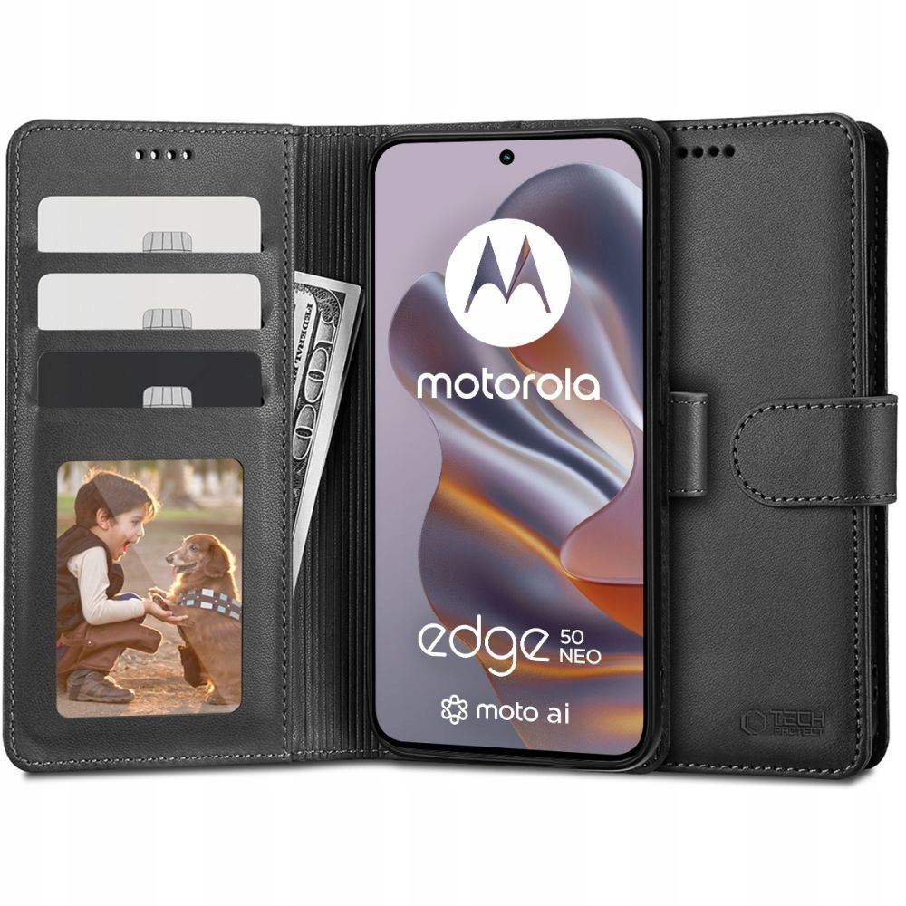 Tech-protect Wallet Do Motorola Edge 50 Neo Etui Pokrowiec Ochronny