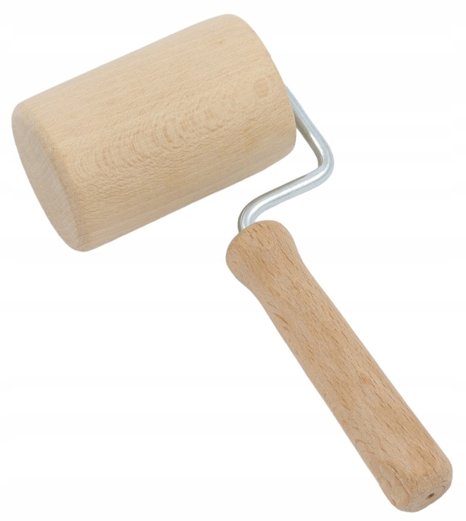 Wałek drewniany do foremki ciasta Z RĄCZKĄ 18cm