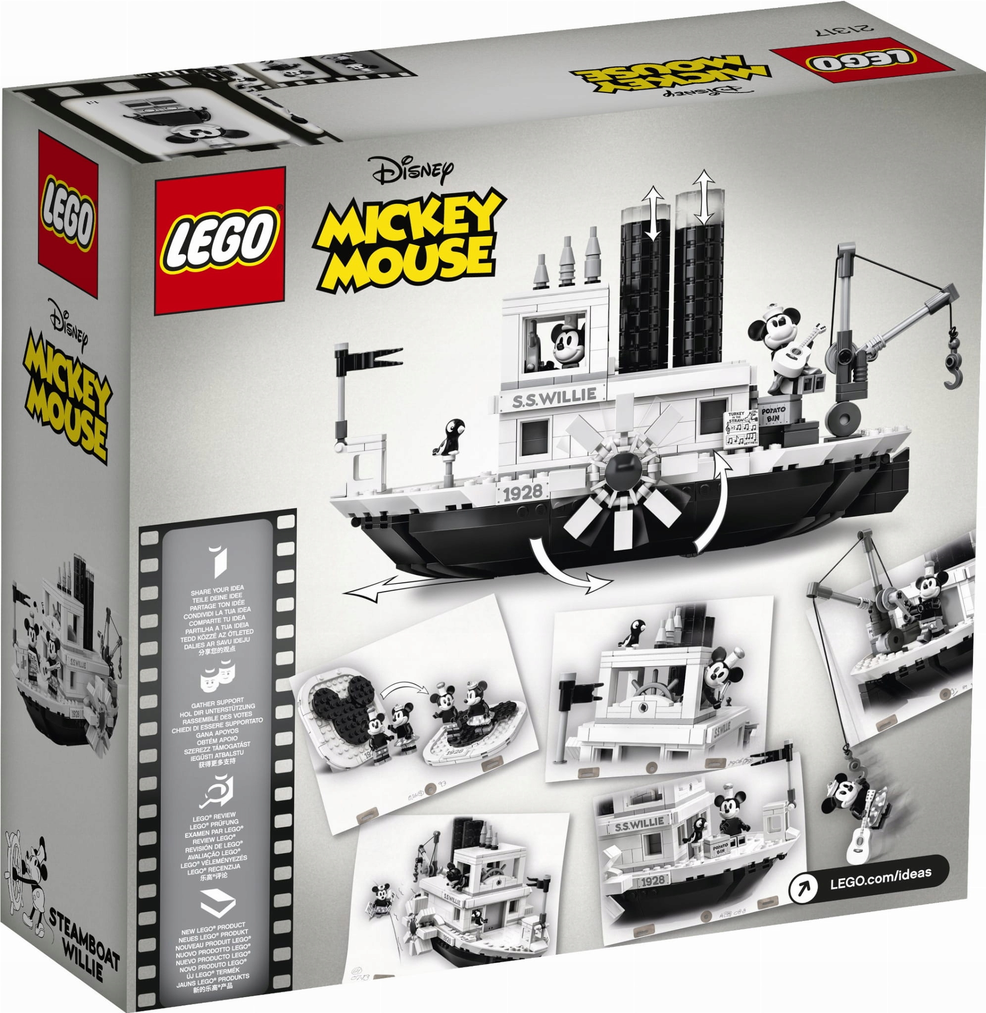 Lego 21317 Ideas Parník Willie Stavebnice Disney Loď Loď Originální Nové