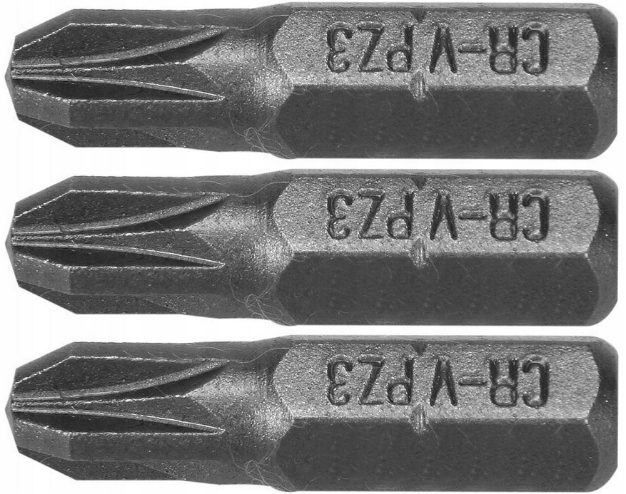 BIT BITY 1/4'' x 25mm PZ3 3szt 65472 STHOR
