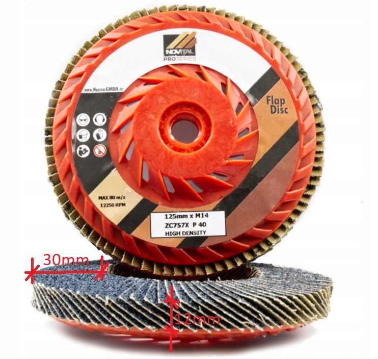 

Tarcza lamelkowa stożkowa 125x22 P40 High Density