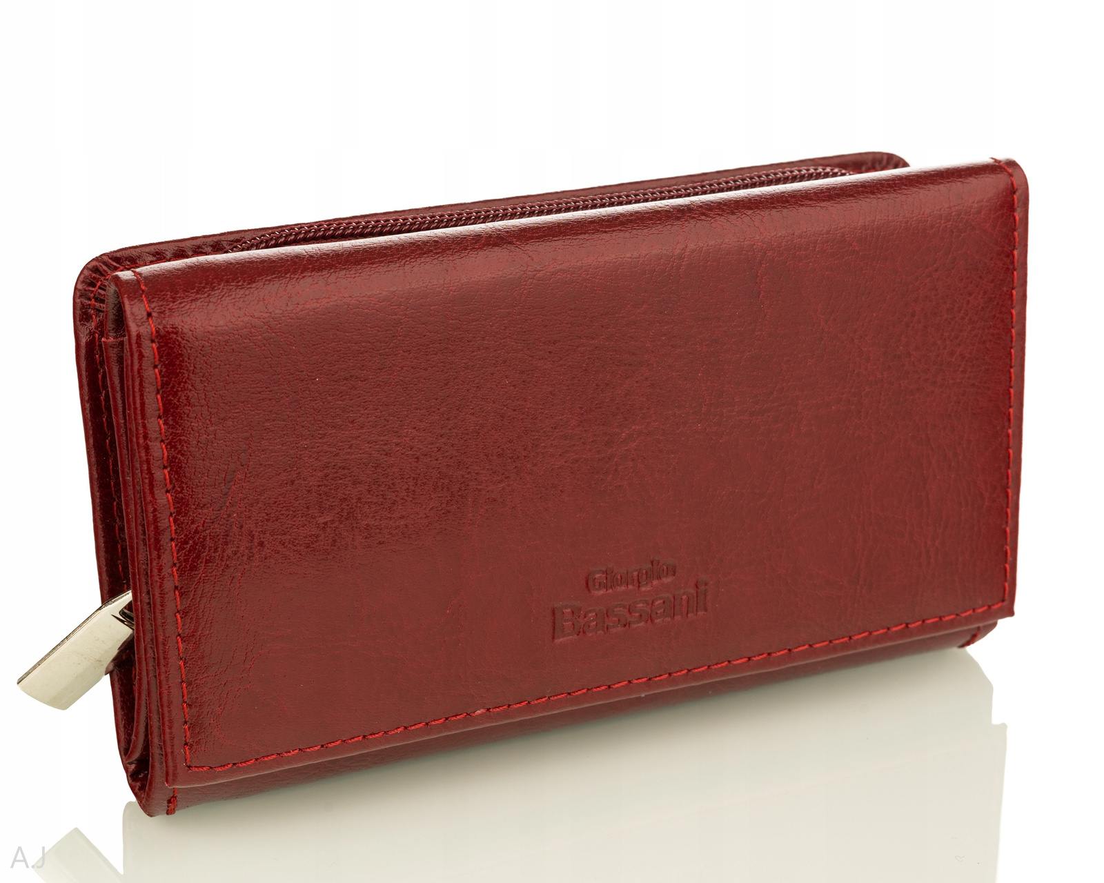 Dámská kožená peněženka, praktická, středně vínová, polská výroba, odolná