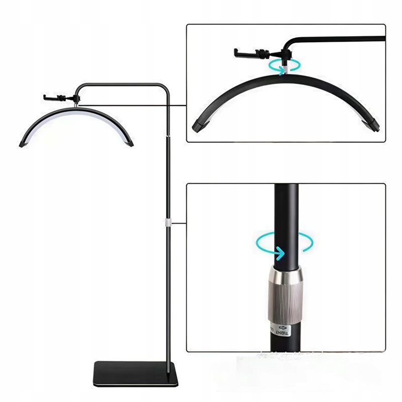 Kosmetická Led lampa bez stínu, stojící, podlahová, pro líčení řas, oblouk
