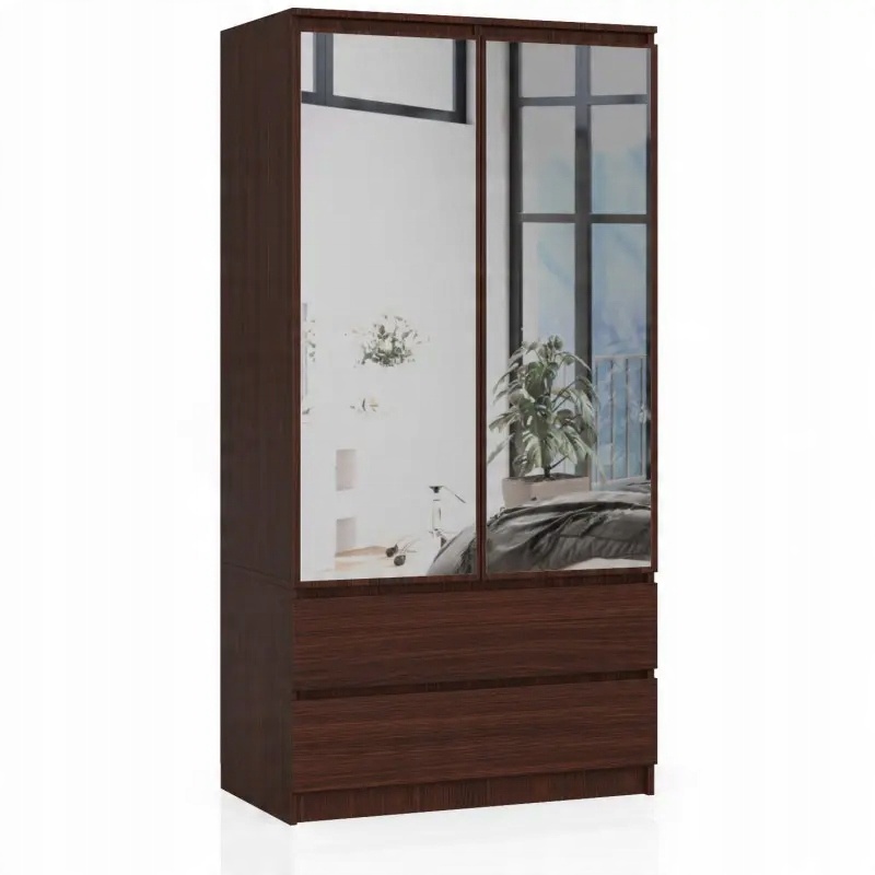 

Szafa S 90 cm 2D 2SZ Z Lustrem Wenge