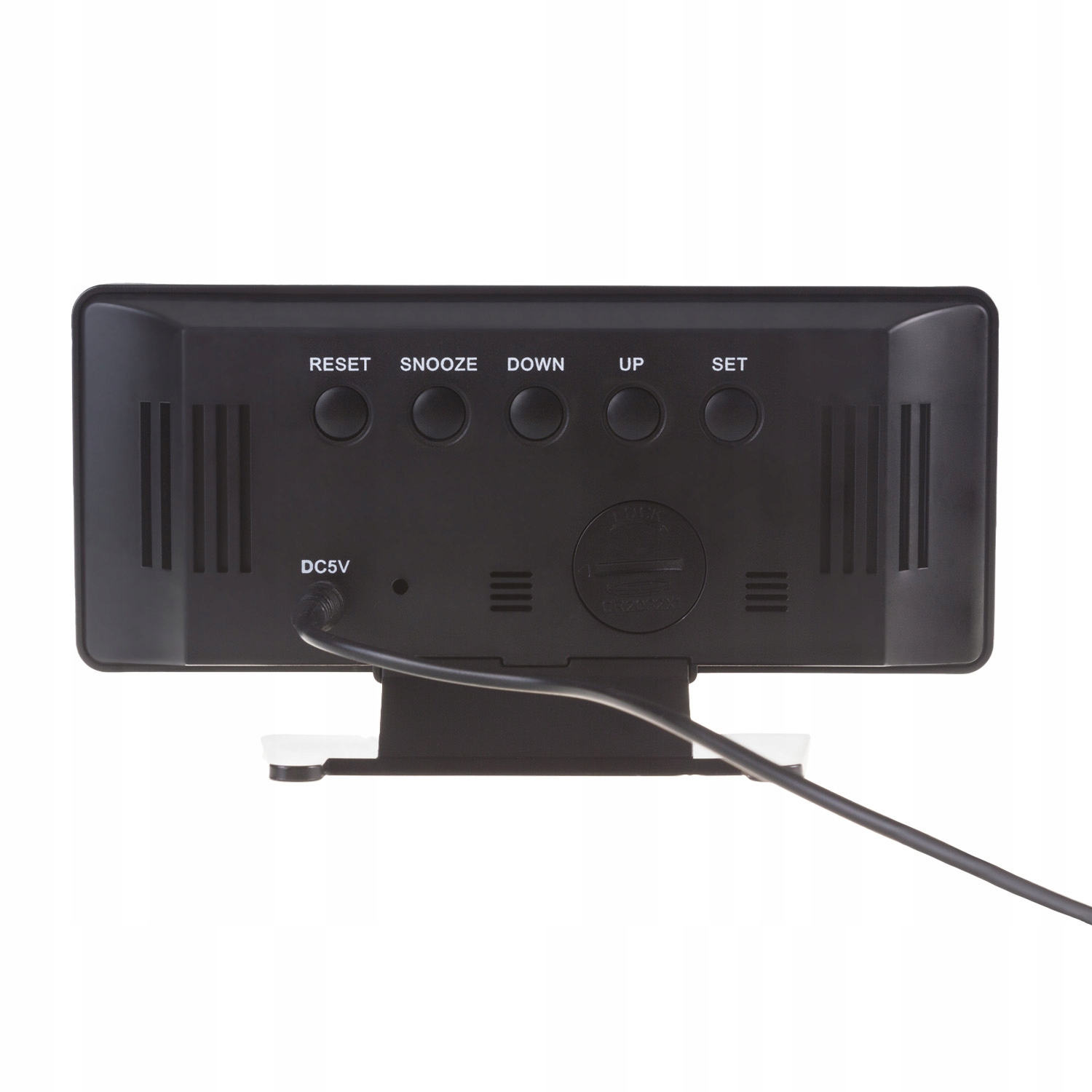 Zegar z alarmem i funkcją termometru, GreenBlue, higrometr, czarny, GB395 Typ budzik