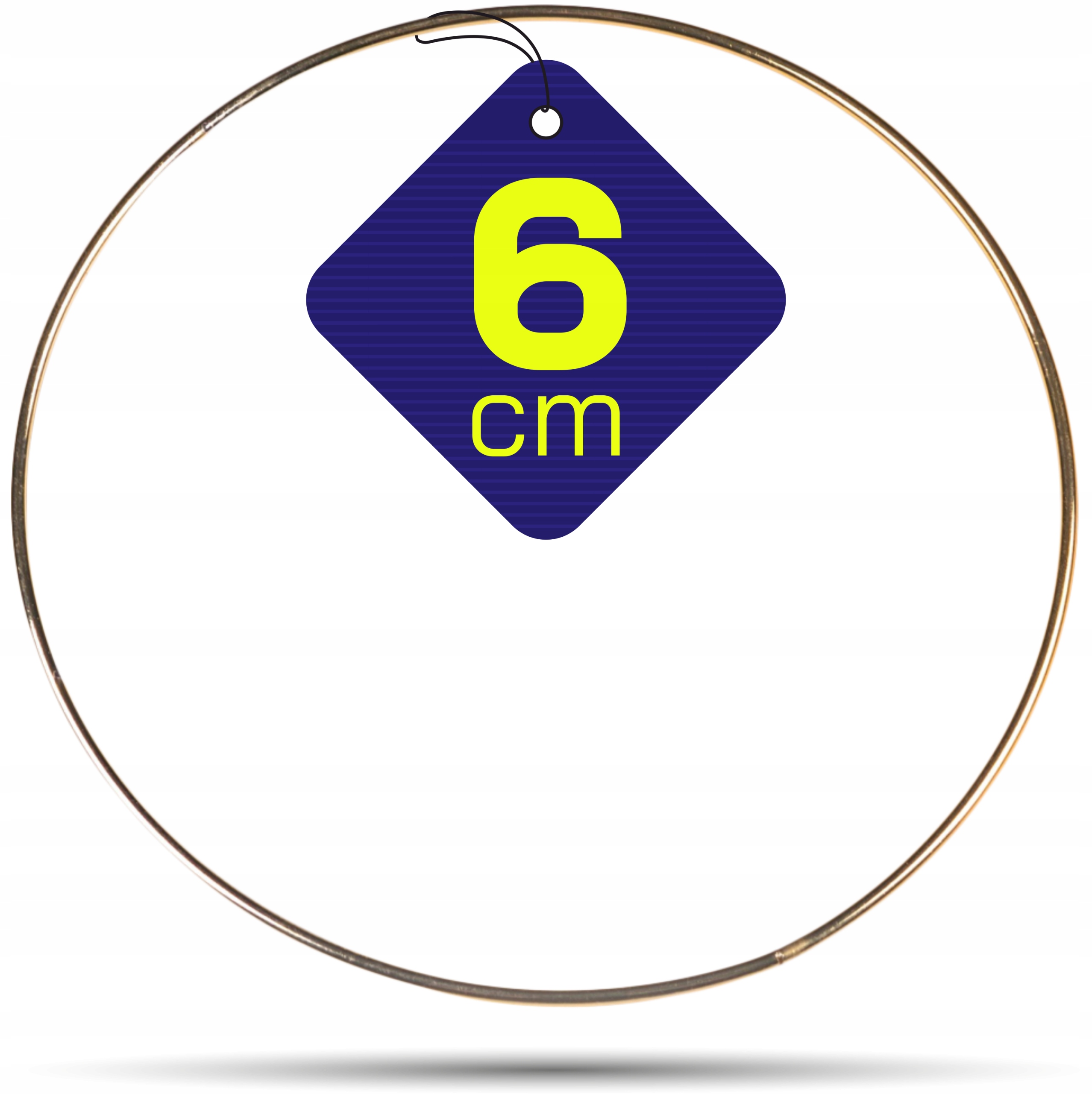 

Złota metalowa obręcz kółko do łapaczy snów 6 cm