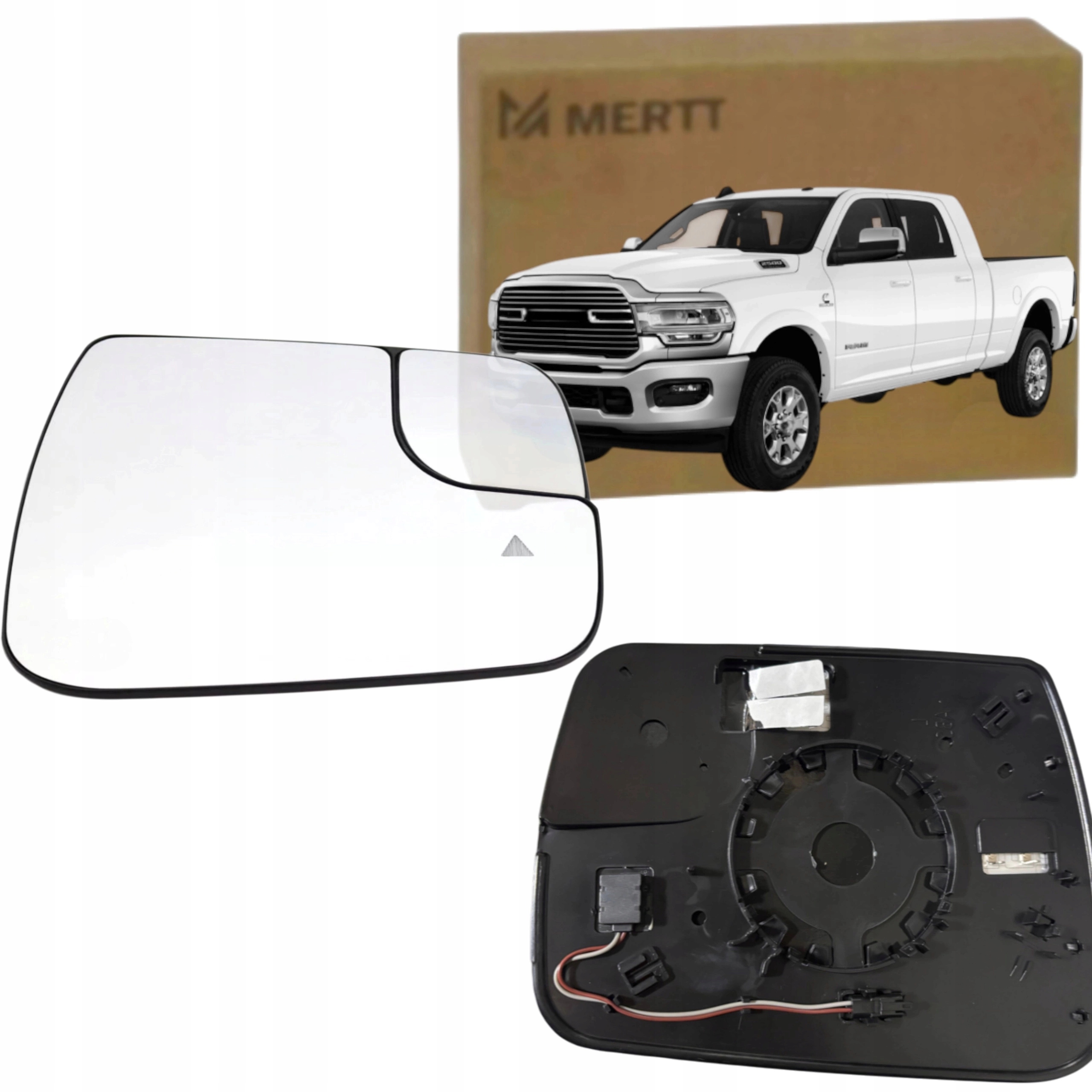 Zrcadlo sklo vložka Pravá Z Blind Spot Dodge Ram 1500 2500 Dt 2019-2024
