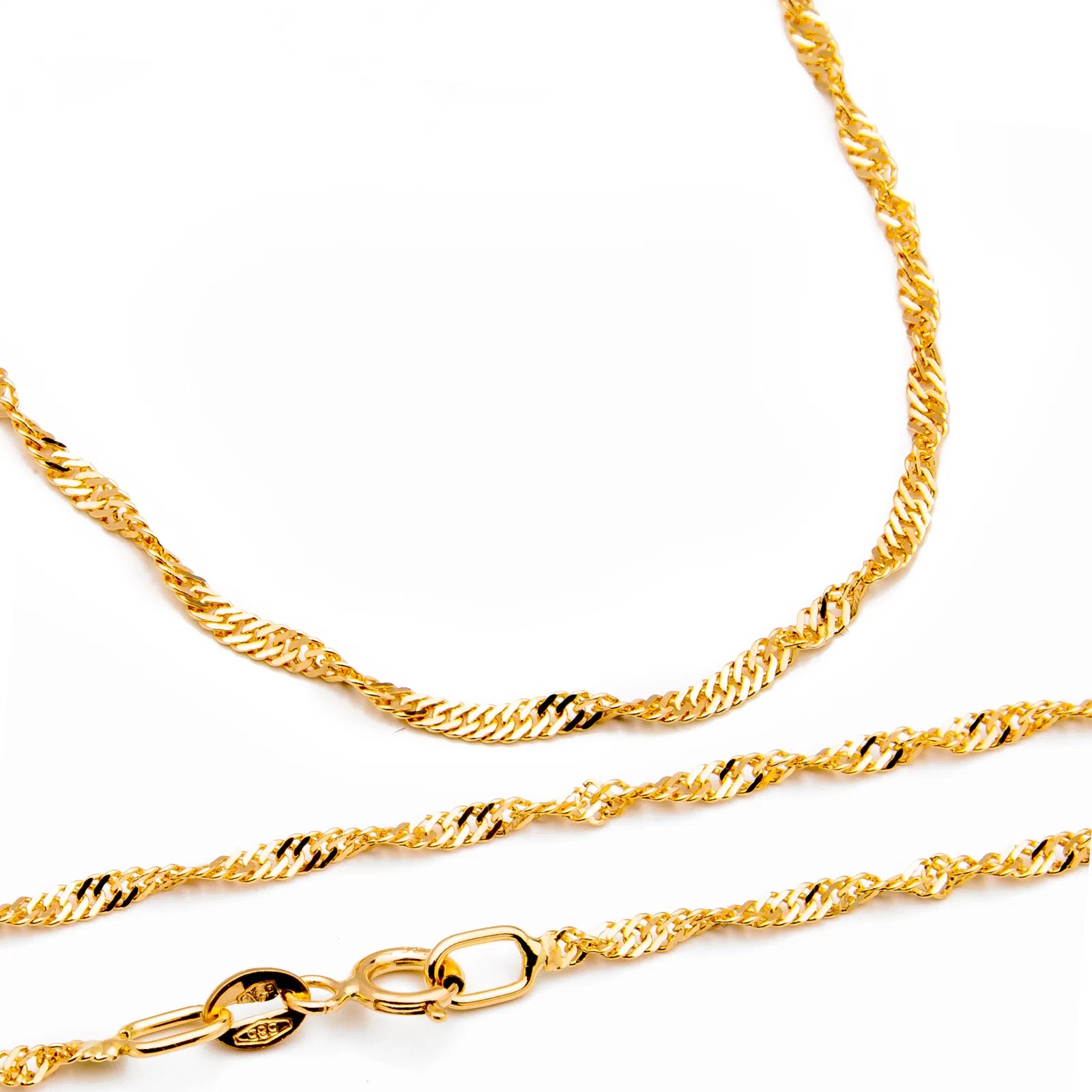 Zlatý řetízek 585 singapur 45/50 cm