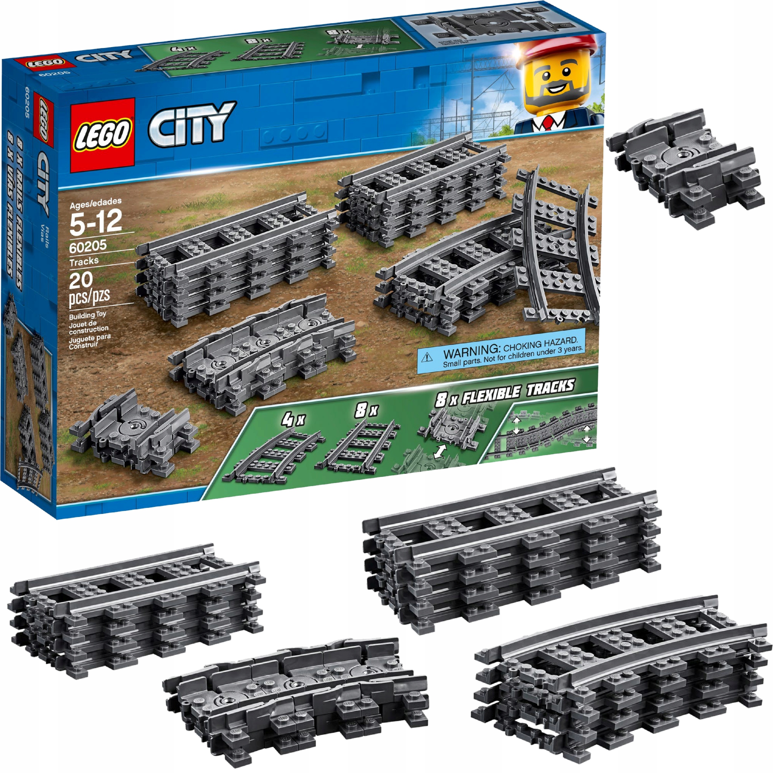 Lego City Železniční koleje 60205 sada kolejí pro vlaky