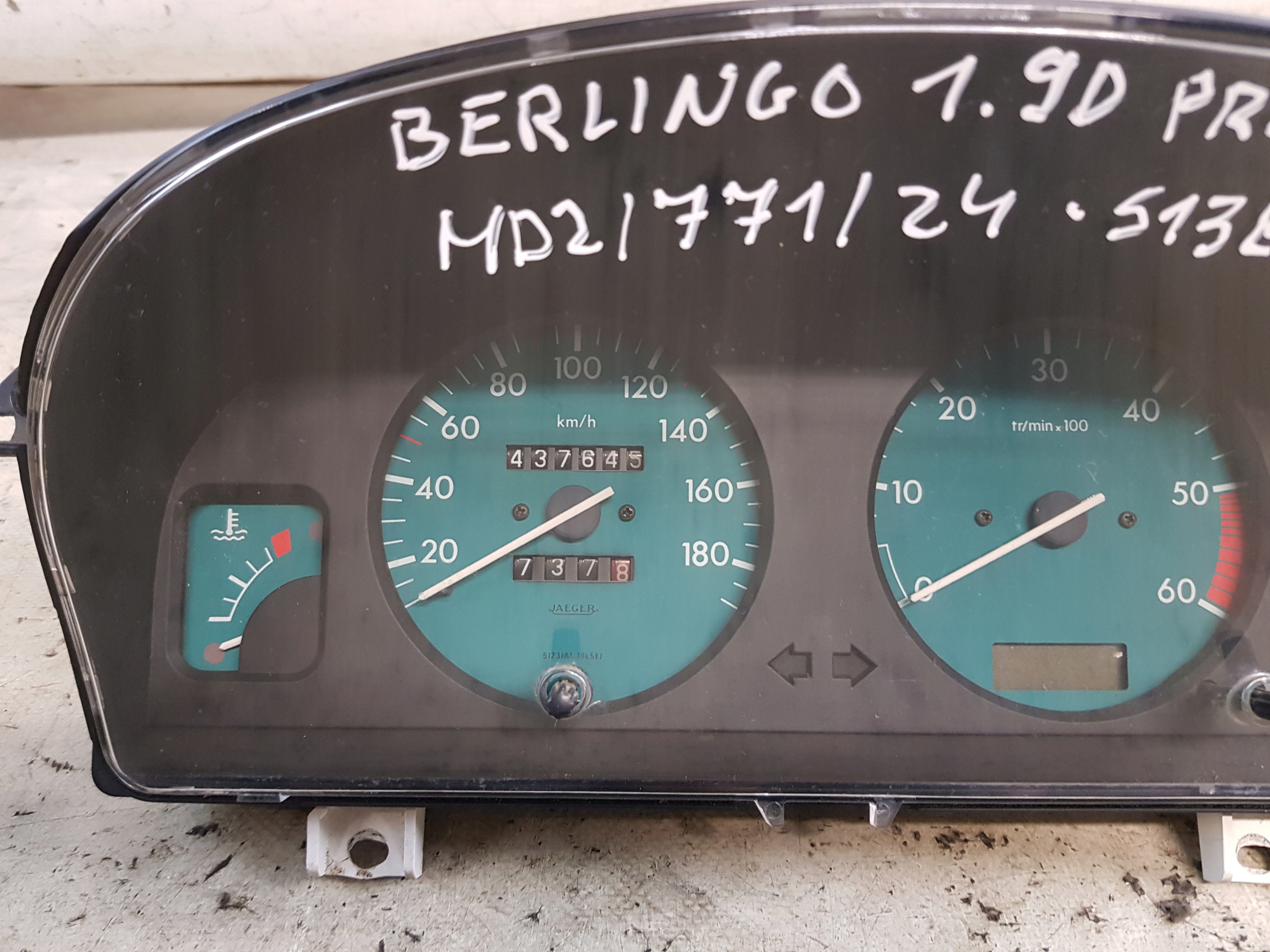 dials CITROEN BERLINGO and 1.9D PRZEDLIFT 9636105380