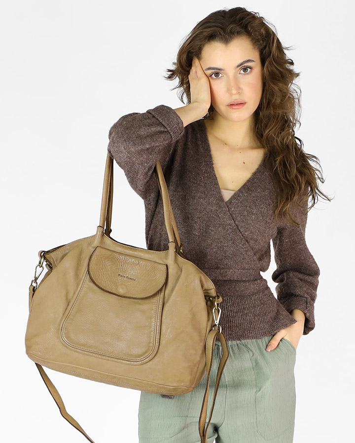 Duża torebka damska SHOPPER skórzana Marco Mazzini Płeć kobieta