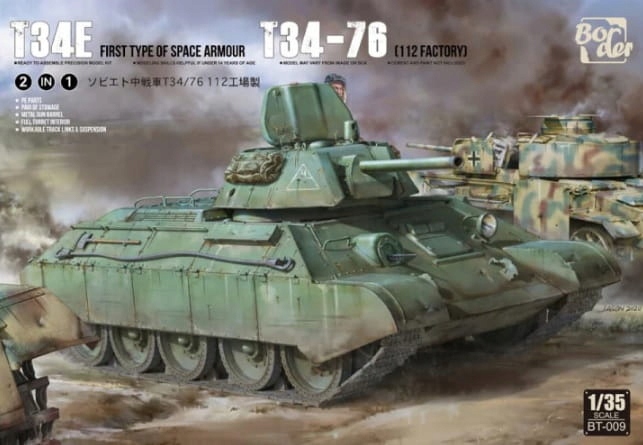 T-34E (první typ prostorového pancíře) T-34/76 (112 tovární) hraniční Model 1:35