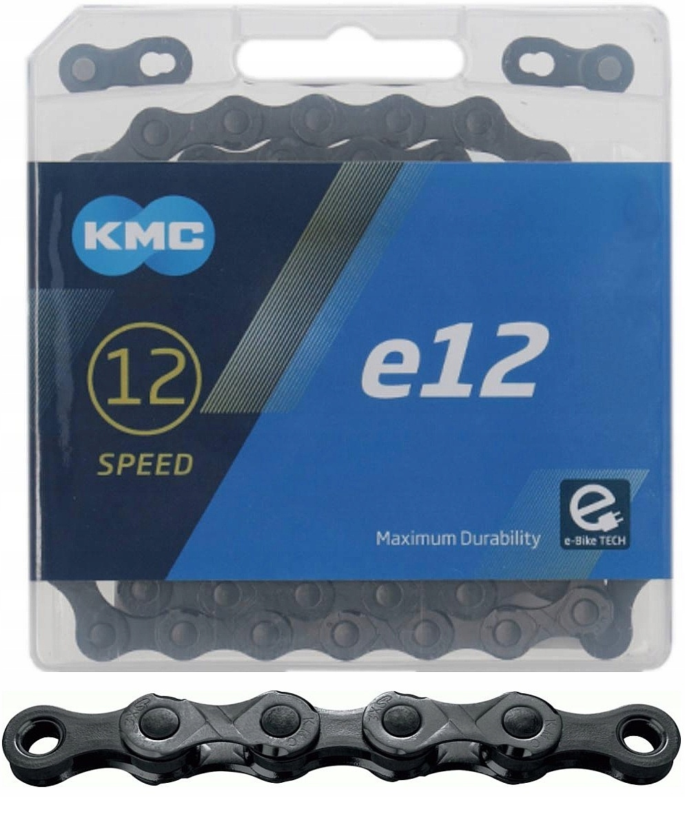 Łańcuch KMC e12 BlackTech e-Bike 12-sp czarny BOX