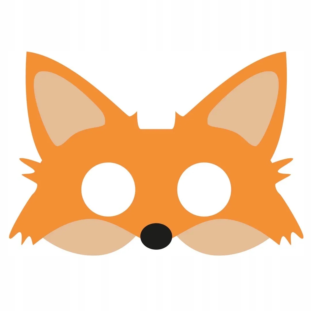 Maska Filcowa Lisek Strój Zwierzęta Leśne Las Fox
