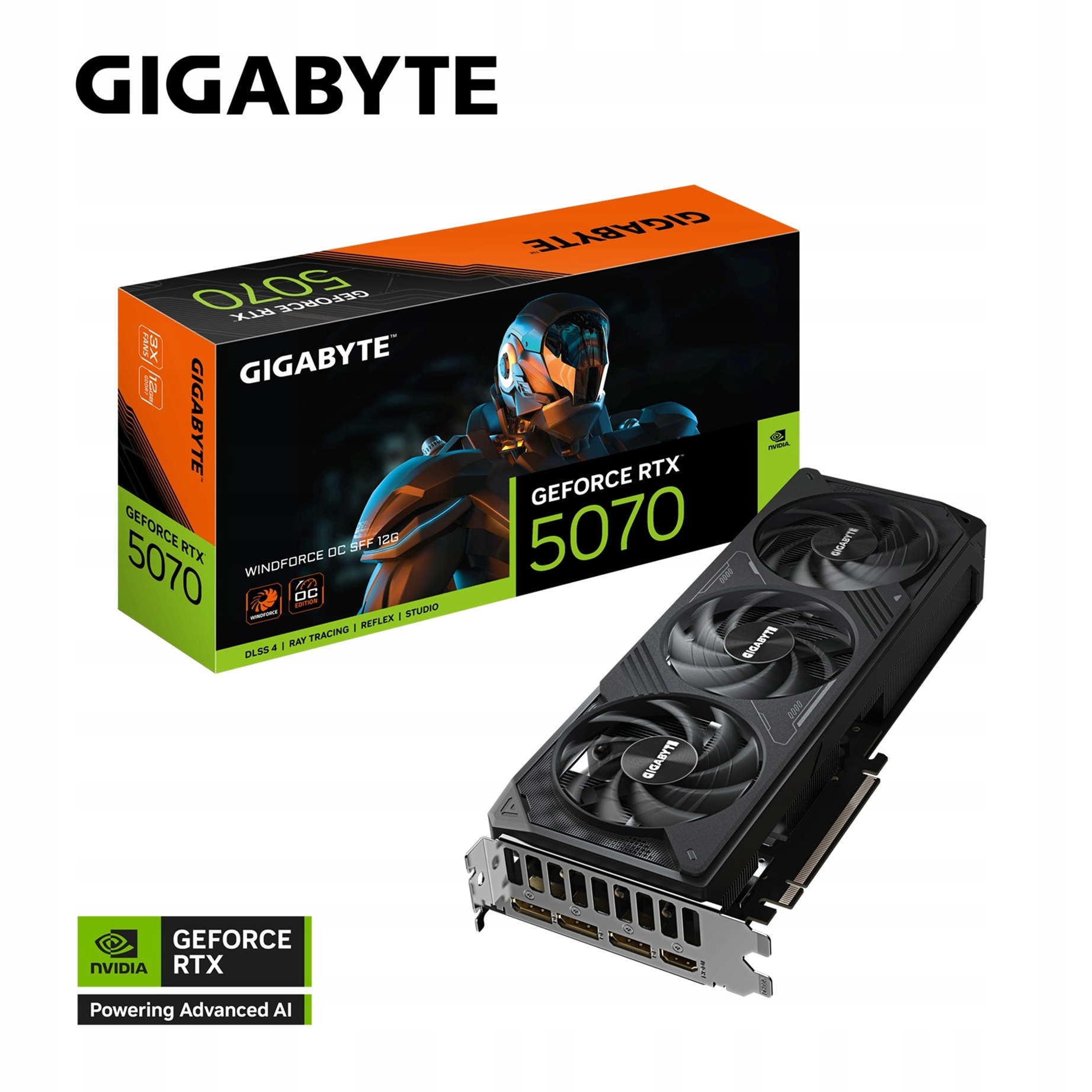 Gigabyte GeForce Rtx 5070 Windforce SFF/OC/12GB/GDDR7