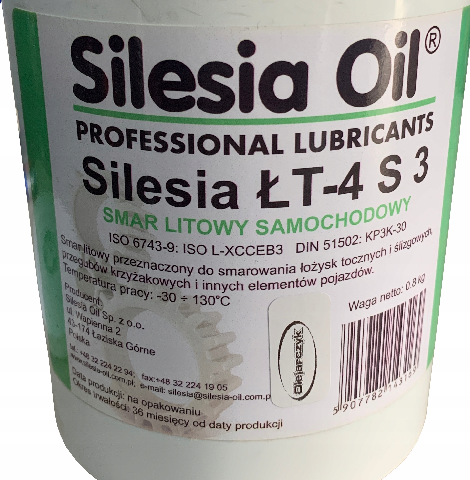 SILESIA Oil TAWOT ŁOŻYSKOWY Smar ŁT-4S3 ŁT43 800g Producent Silesia Oil