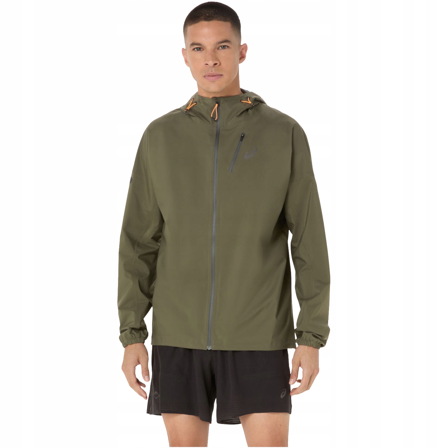 Asics Fujitrail Elite Waterproof Jacket [L] Pánská bunda Polyester Zelená
