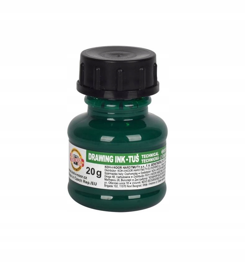 Tusz kreślarski Koh-I-Noor zielony