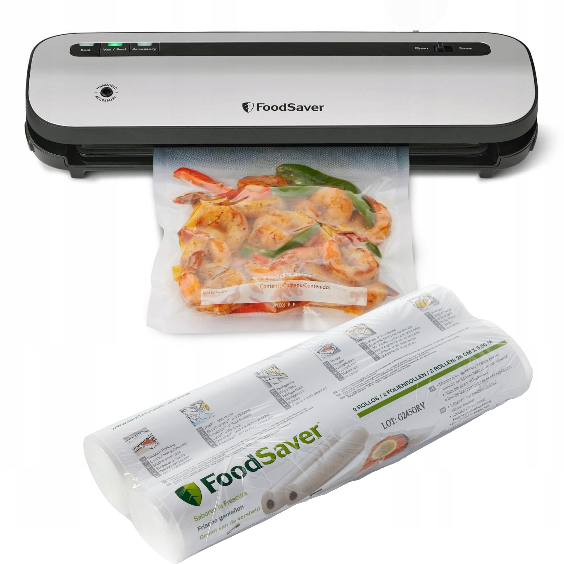 Zgrzewarka próżniowa Pakowarka do żywności FoodSaver VS1290X 3x Folia