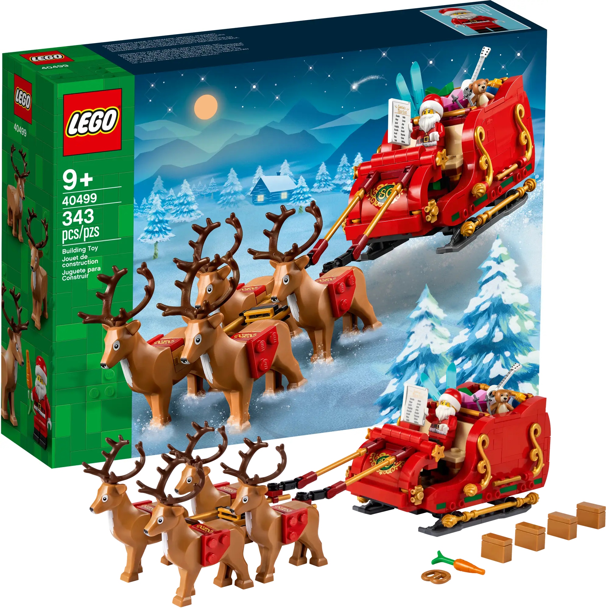 Lego 40499 Saně Svatého Mikuláše 343 Dílků