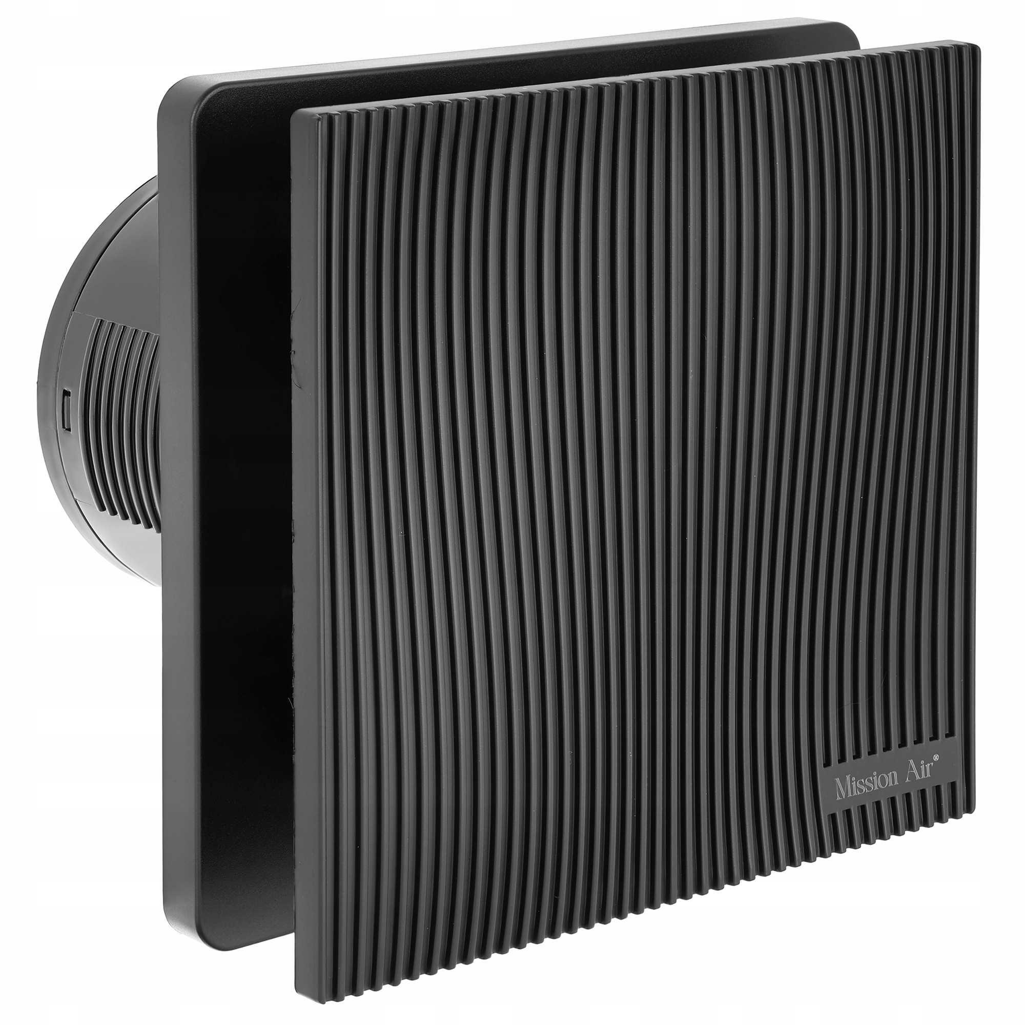 Koupelnový Ventilátor Mission Air Linea 100 Ht Černý Higrostat Timer Klapka