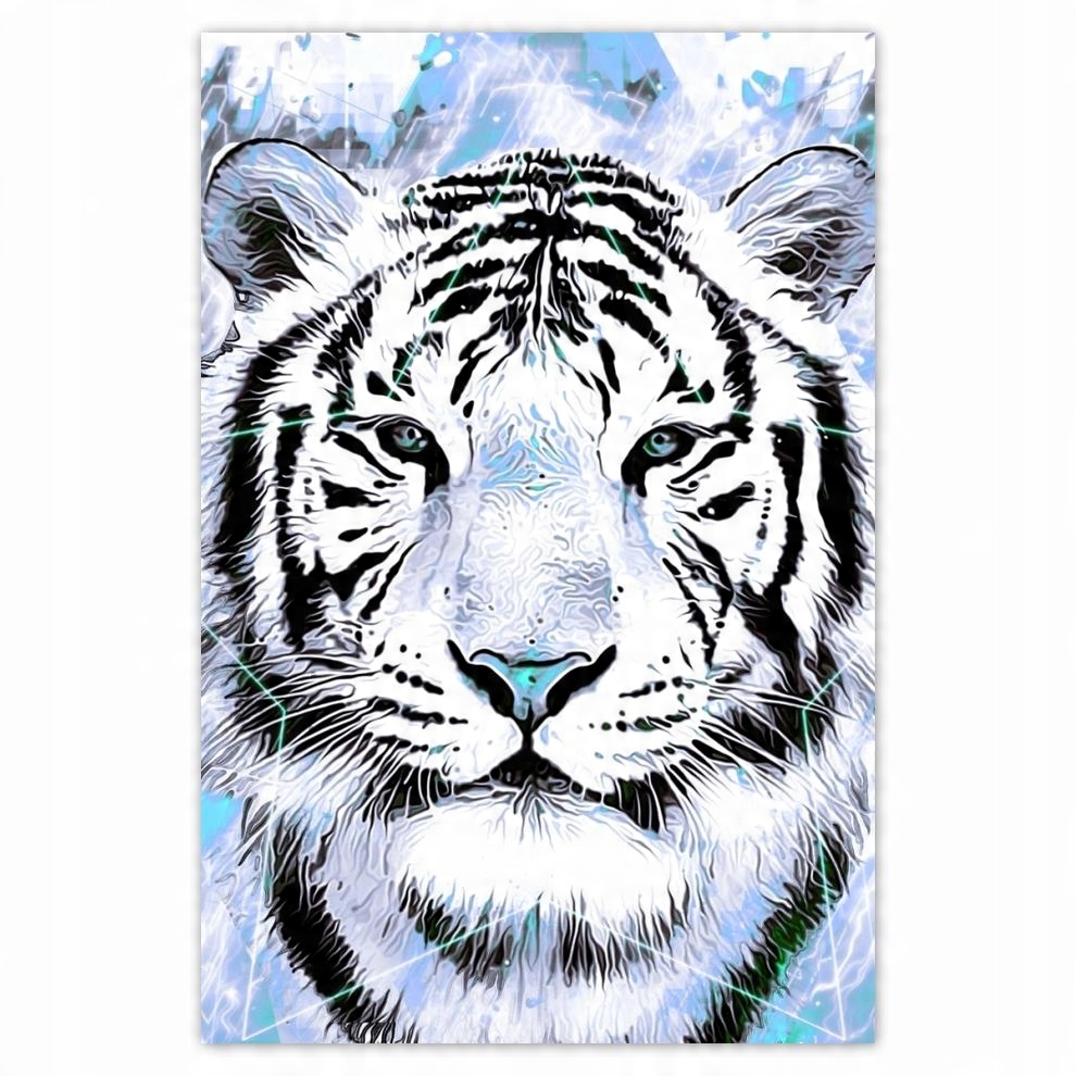 

Plakat 62x93 Tygrys gwiazdki turkus