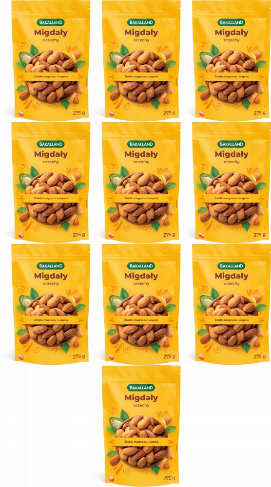 Bakalland Migdały Łuskane Całe Bez Łupiny 275G x10