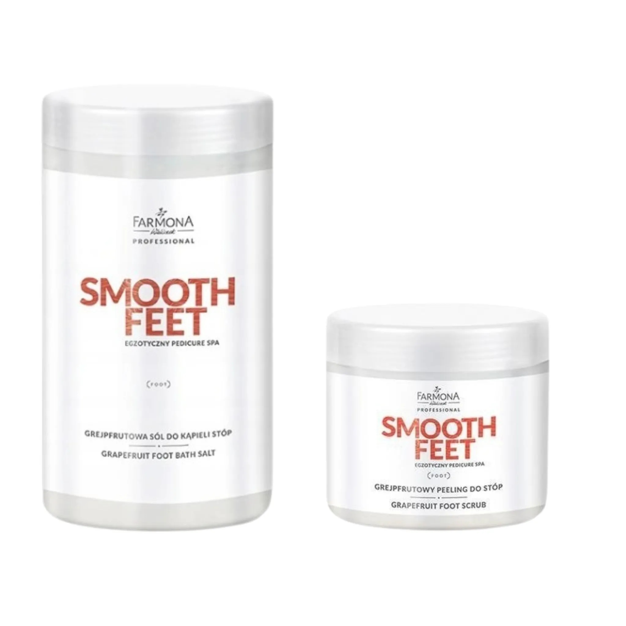 Farmona Smooth Feet Grejpfrutowy Zestaw peeling do stóp 690g sól 1250g