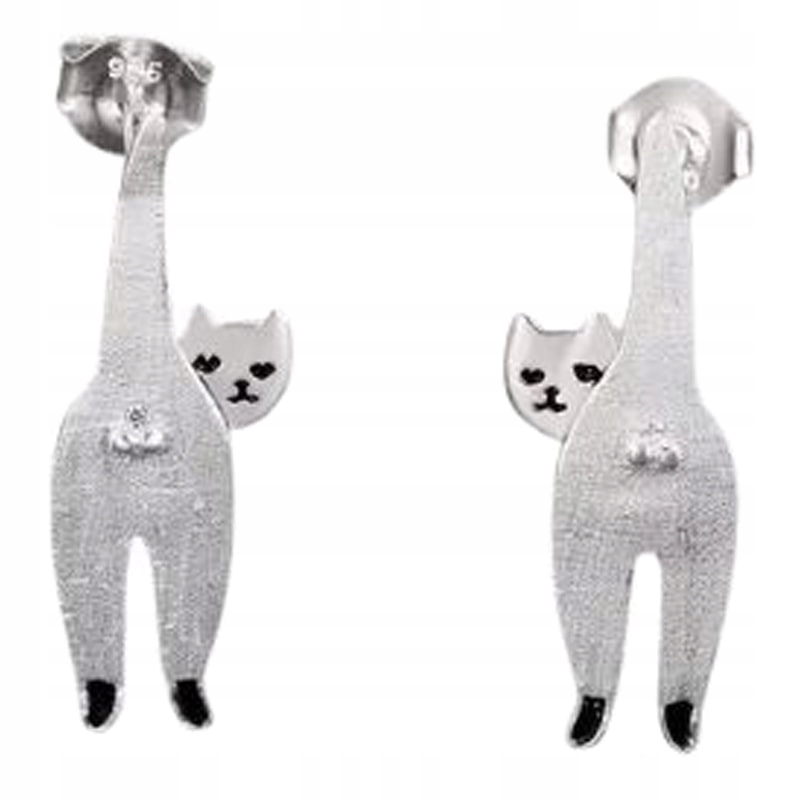 Stříbrné Náušnice Kočičky Stříbro 925 Náušnice Trusky