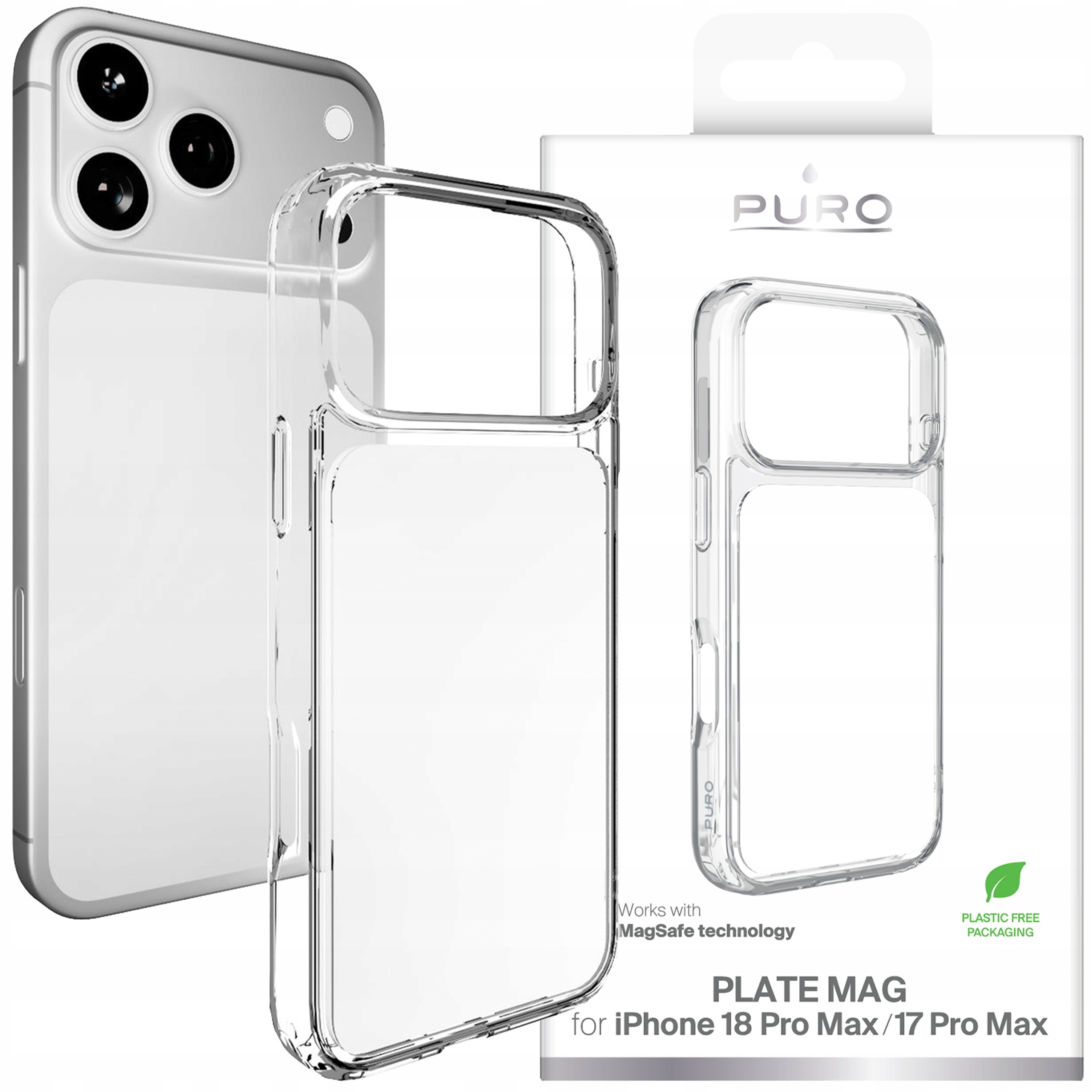 Etui Puro do iPhone 18 Pro Max 17 Pro Max Plate Mag Obudowa z MagSafe