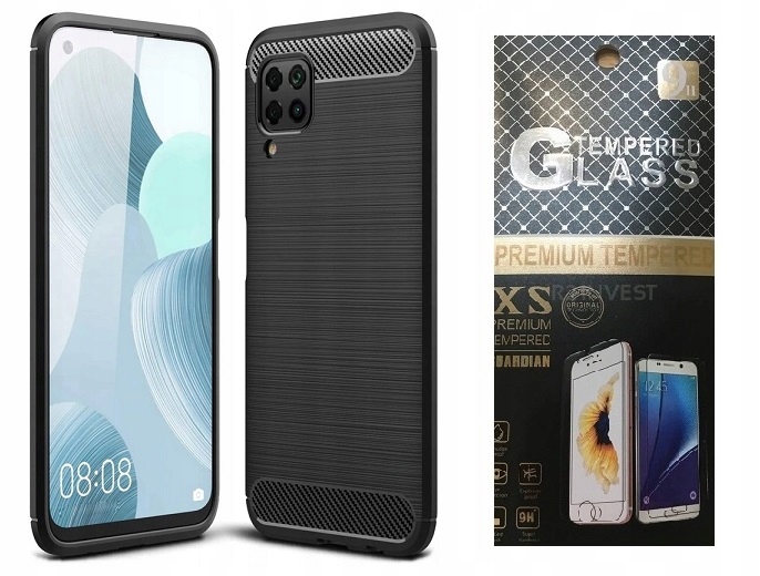 

Karbon Etui Carbon Case Huawei P40 Lite + Szkło
