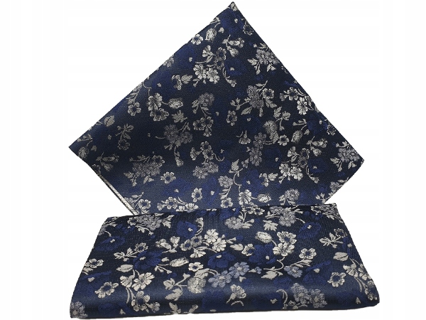 GRANATOWA WE WZORY POSZETKA WYPUSTKA BUTONIERKA