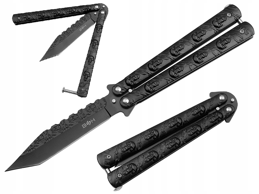 

Nóż motylkowy Ostry butterfly knife motylek Bsh