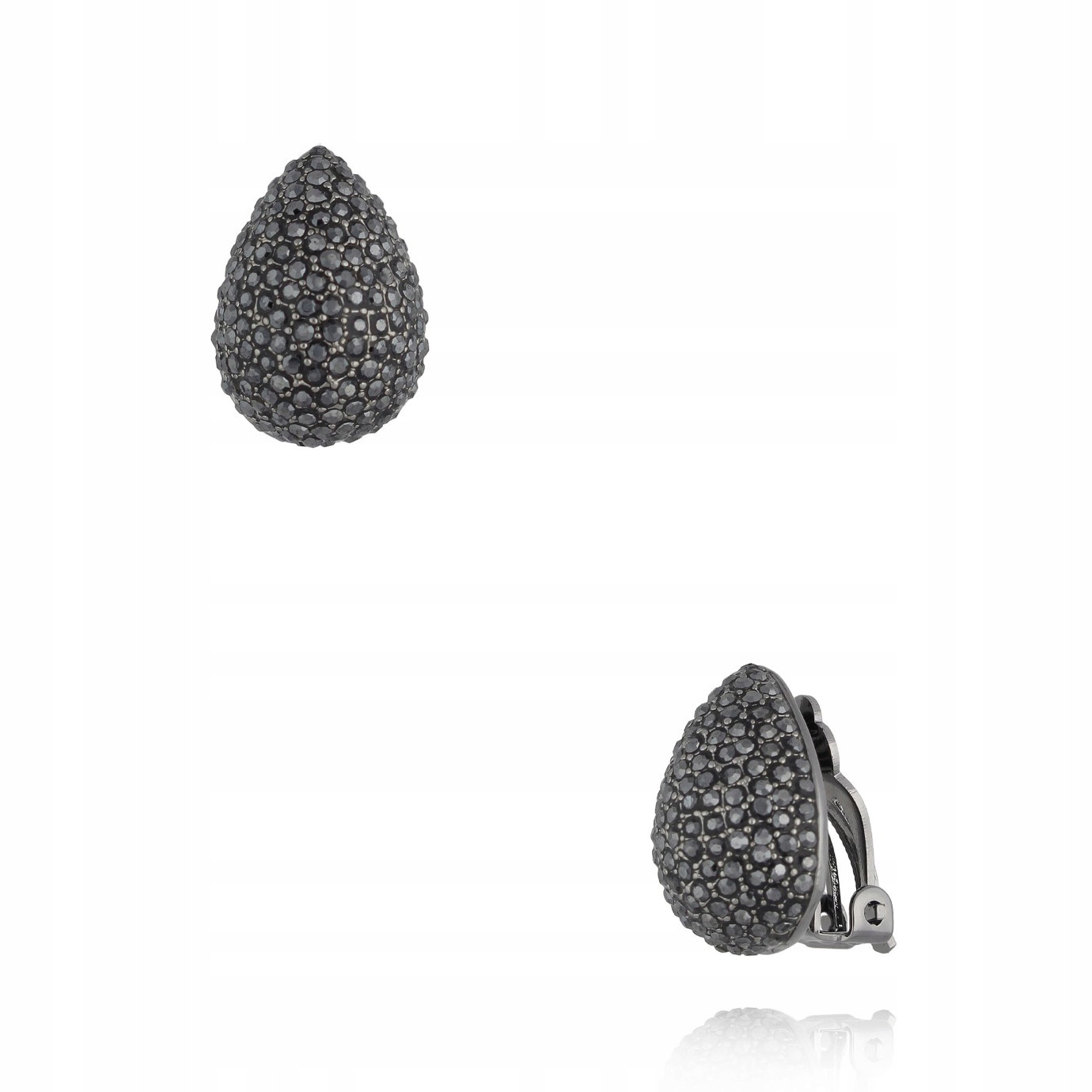 Dámské šedé klipy By Dziubeka zirkon