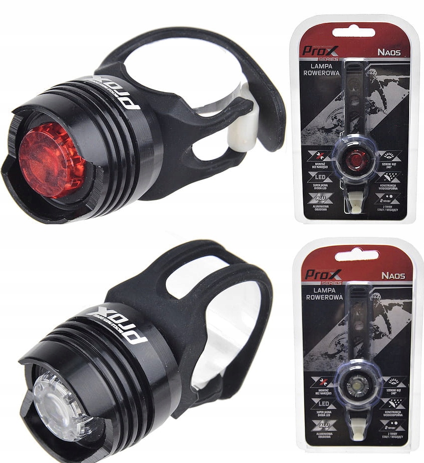

Prox Naos Zestaw lampek rowerowych przód +tył Led