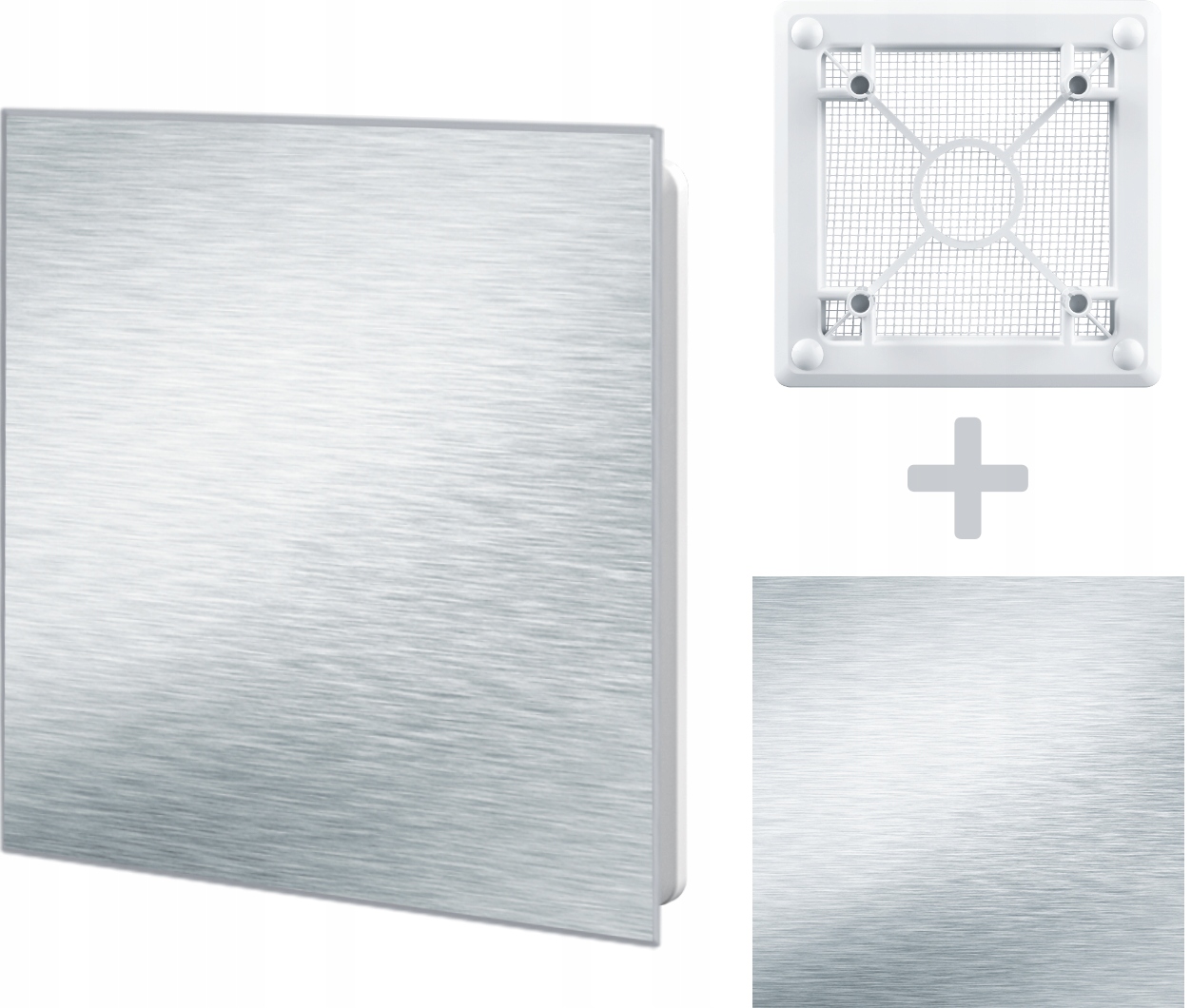 

Kratka Wentylacyjna Kliq Panel Aluminium 18x18cm