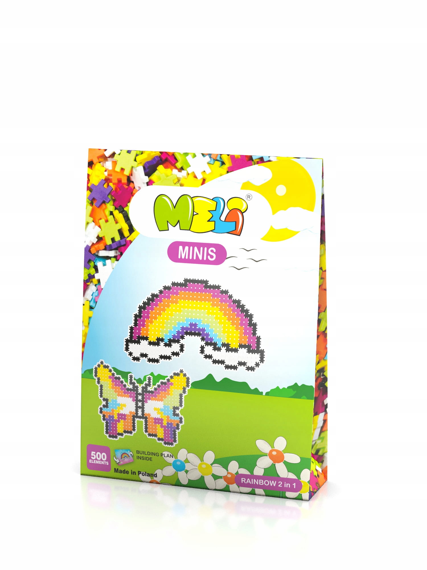 

Meli Minis Klocki wafle puzzle 2w1 Rainbow