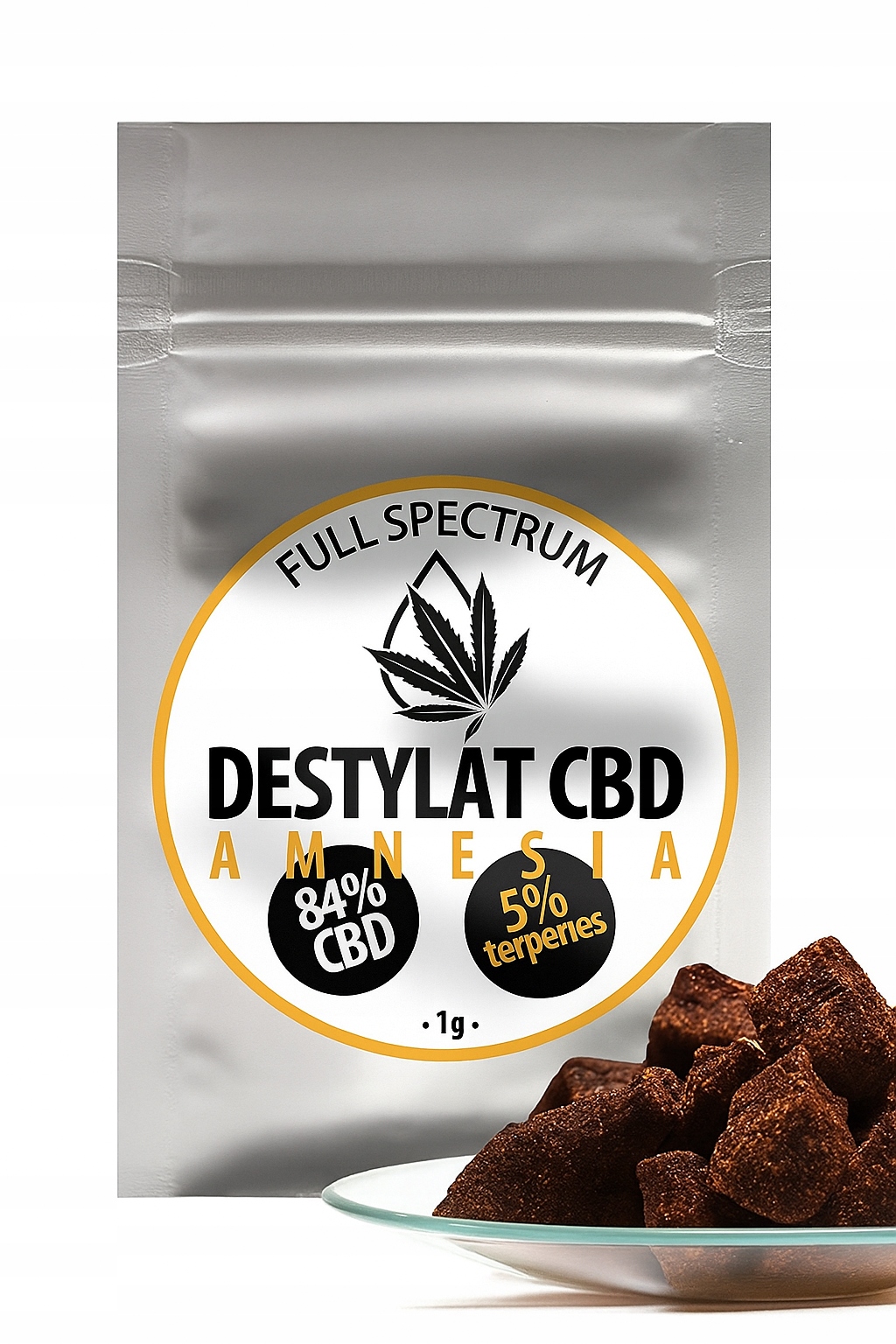 Destylat Cbd 84% 840mg Amnesia Haze Full Spectrum Thc Cbg Cbc 1g