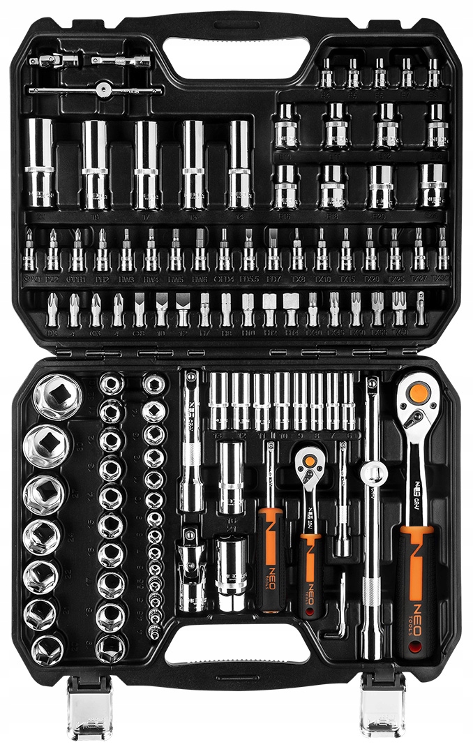 Klucze nasadowe 110 el. 1/4" 1/2" Neo Tools 10-066