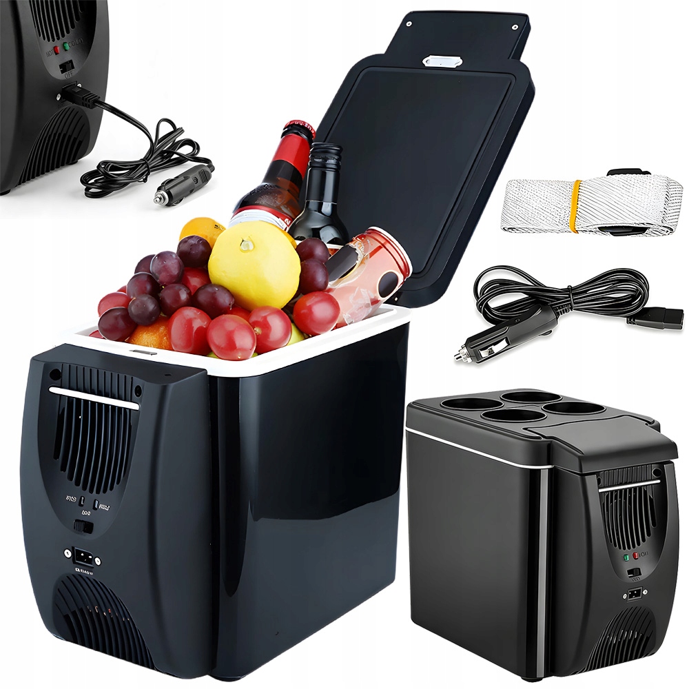 Mini Lodówka 6 L, Przenośna Termoelektryczna Lodówka, Lodówka Do Samochodu