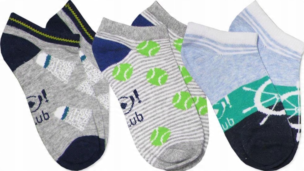 

Eur 17-19 Stopki 3pack bawełniane skarpetki Yo!